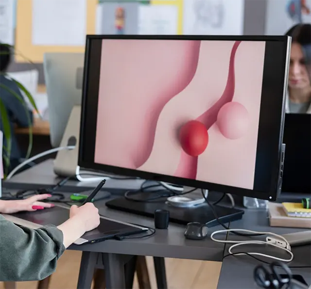 Schermata di un progetto di design digitale realizzato in Accademia Digital