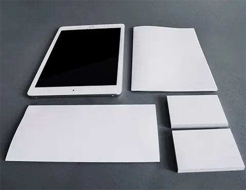 Mockup di un mini brand system