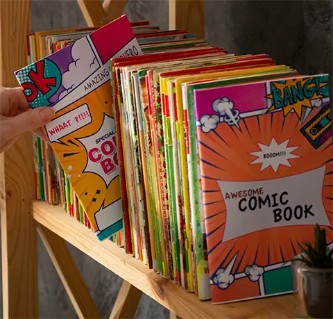 Mockup di una serie di illustrazioni narrative